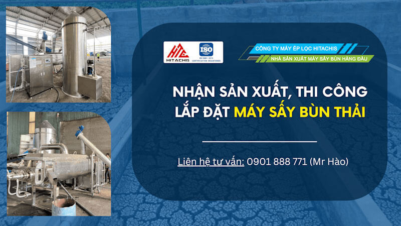 Máy sấy bùn sản xuất tại Việt Nam