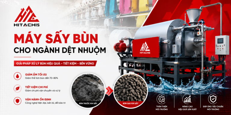 Máy sấy bùn cho ngành dệt nhuộm