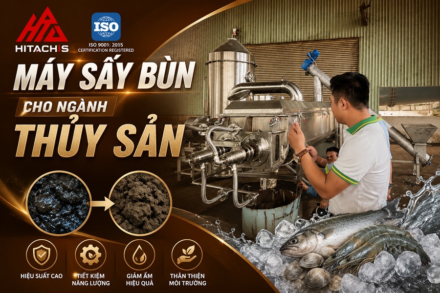 Máy sấy bùn cho ngành thủy sản